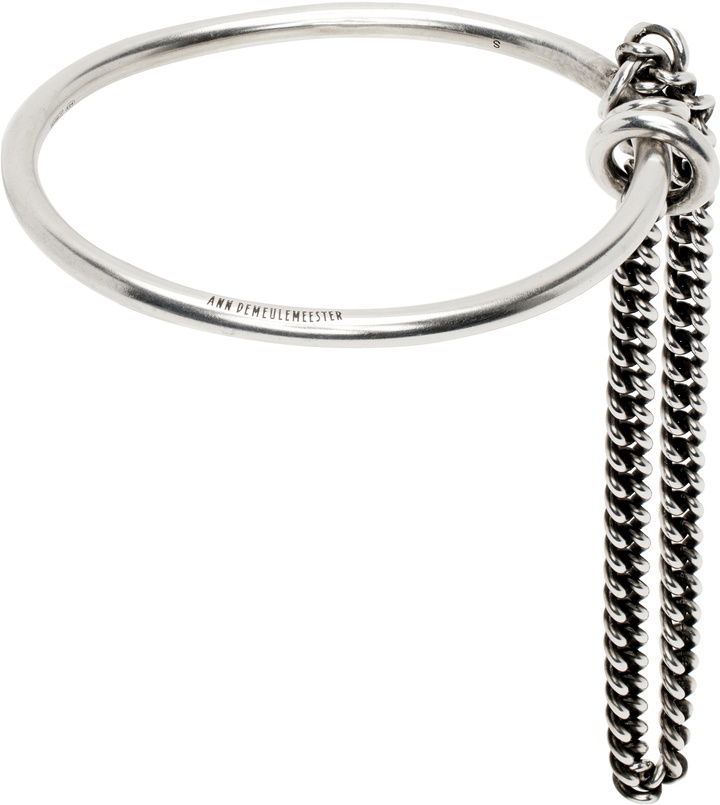 Photo: Ann Demeulemeester Silver Vokko Chain Bangle Bracelet