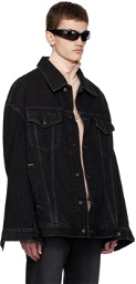 Acne Studios Black Loose-Fit Denim Jacket