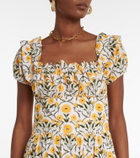 Agua by Agua Bendita Banana printed midi dress