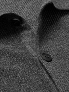 Sunspel - Convertible-Collar Ribbed Cotton Cardigan - Gray