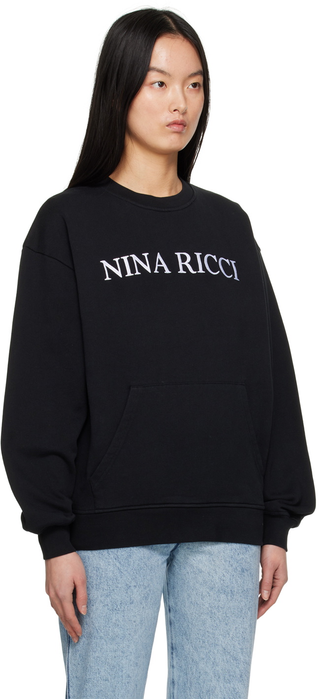 Nina Ricci Black Embroidered Sweatshirt