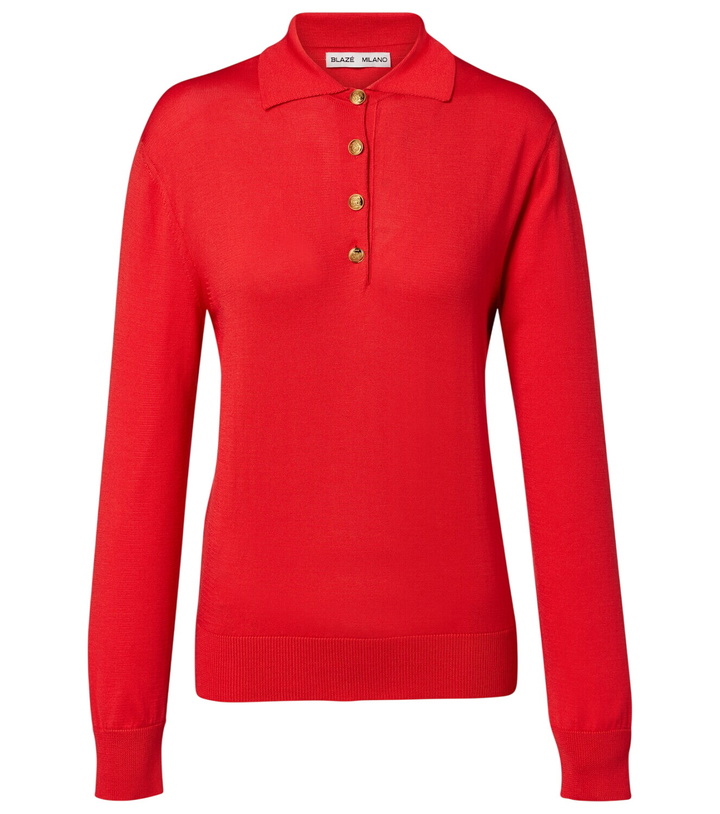 Photo: Blazé Milano Alegria silk and cotton polo sweater