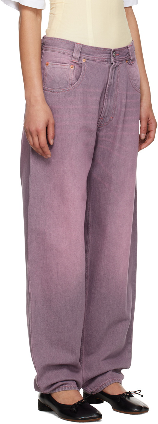 MM6 Maison Margiela Purple Drawstring Jeans MM6 Maison Margiela