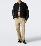 Visvim Wool, linen, and leather varsity jacket