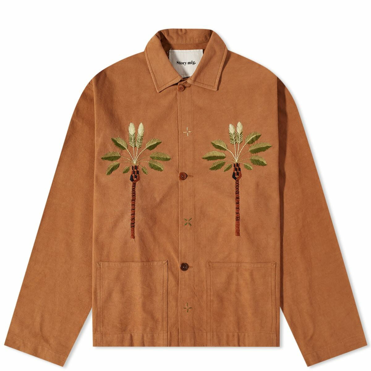 Story Mfg. - Forager Embroidered Organic Cotton Hooded Jacket