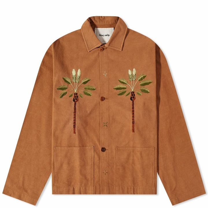 Photo: Story mfg. Men's Palm Tree Short on Time Jacket in Brown Double Date