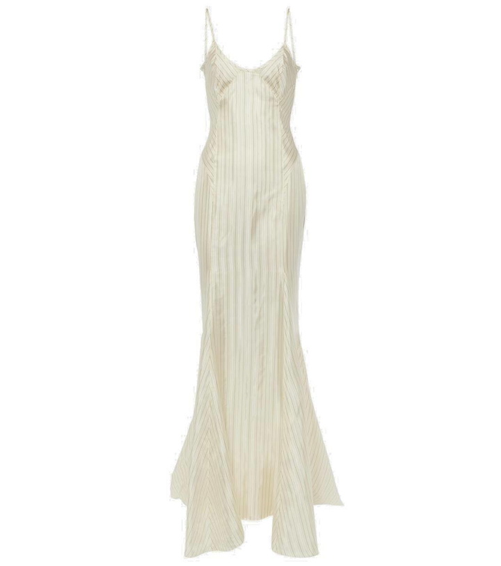 Photo: The Attico Striped satin slip dress