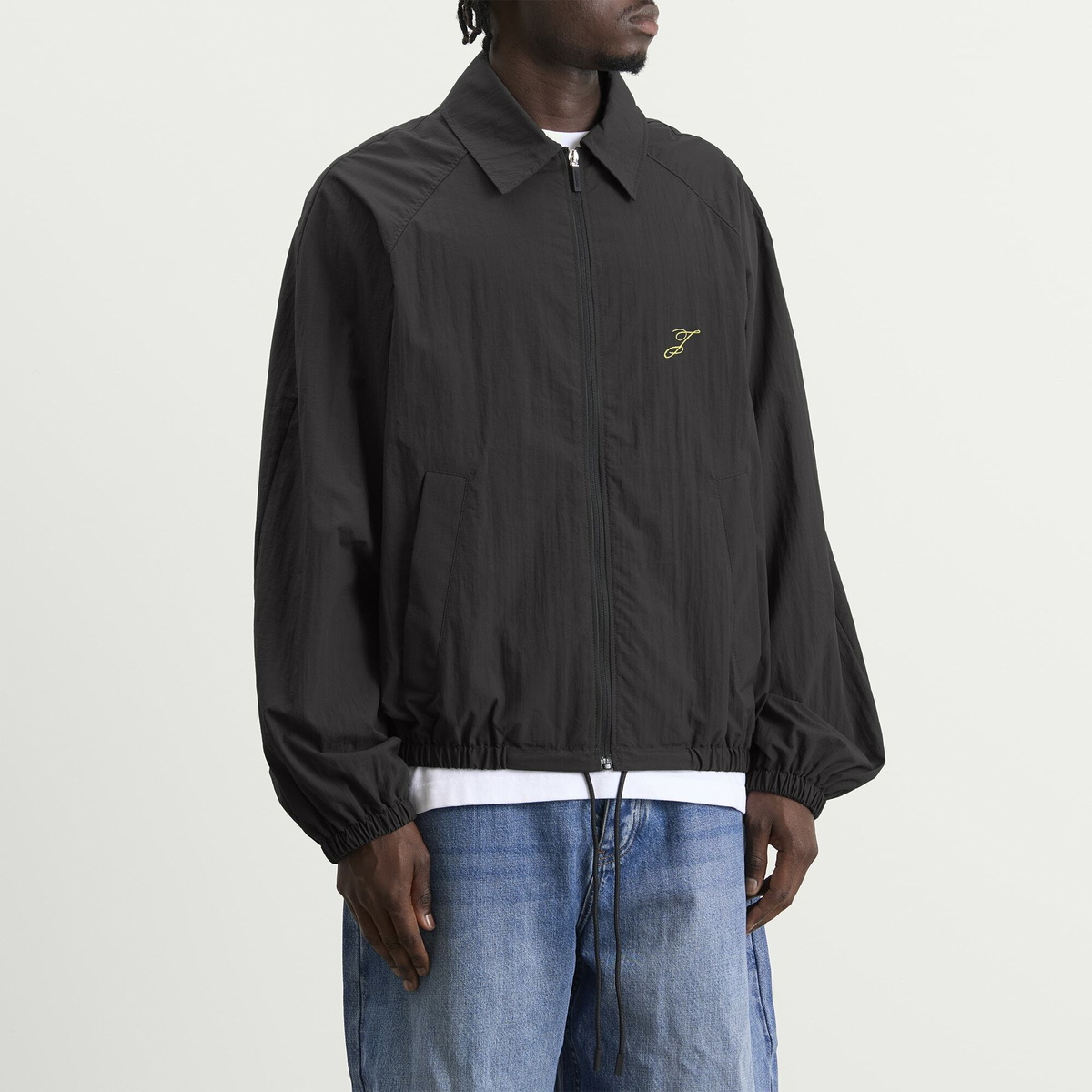 Jacquemus Men's Techical Windbreaker in Dark Grey
