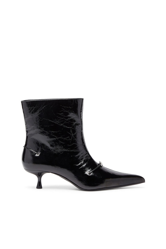 Photo: Diesel D-Ten & Half - Ankle boots in naplak leather - Ankle Boots Womens in Black