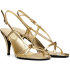 Versace Gold Valentina Metallic Heeled Sandals
