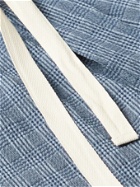HOWLIN' - Tropical Pinstriped Cotton-Blend Seersucker Drawstring Trousers - Blue
