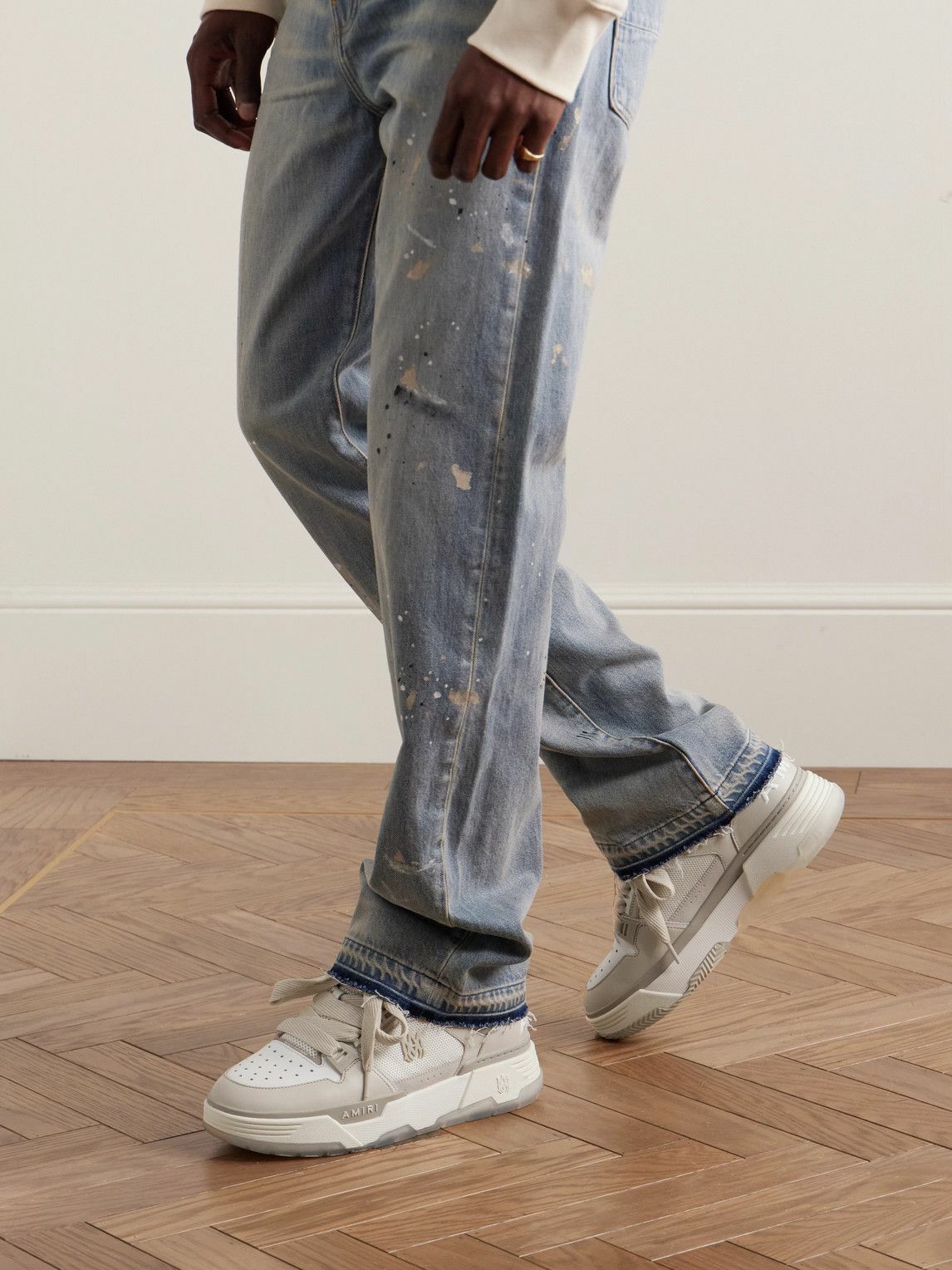 AMIRI - MA-1 Mesh, Leather and Suede Sneakers - White Amiri
