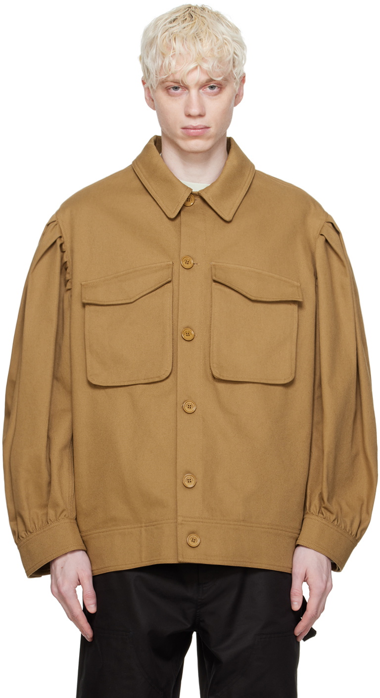 Simone Rocha Tan Puff Sleeve Jacket Simone Rocha