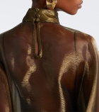 Taller Marmo Sphinx draped organza kaftan