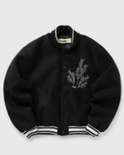 Rough. Cropped Varsity Pearl Jacket Black College Jackets