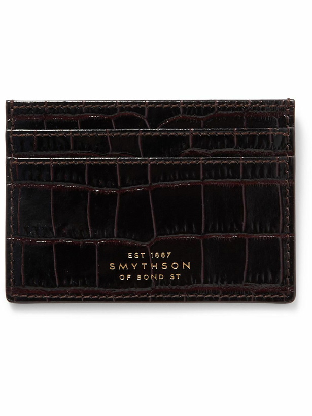 Photo: Smythson - Mara Croc-Effect Leather Cardholder