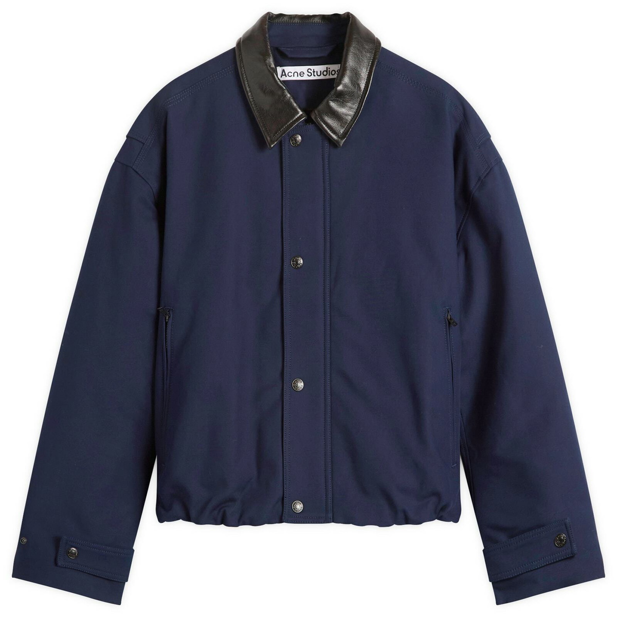 Acne Studios Men's Opado Double Cotton Satin Jacket in Navy Acne