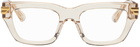 Bottega Veneta Beige Rectangular Glasses