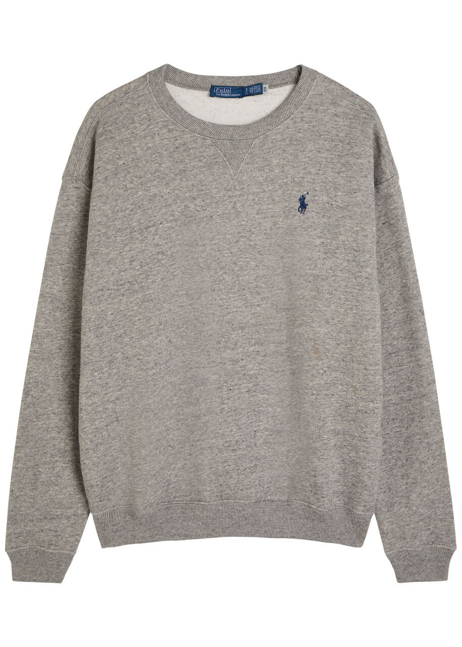Polo Ralph Lauren Logo-embroidered Cotton-blend Sweatshirt Grey
