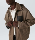 Loewe Leather-trimmed cotton blouson