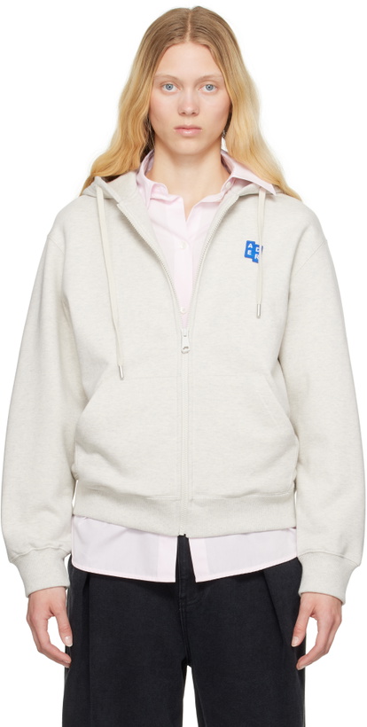 Photo: ADER error Gray Sig; TRS Tag 01 Zip-Up Hoodie
