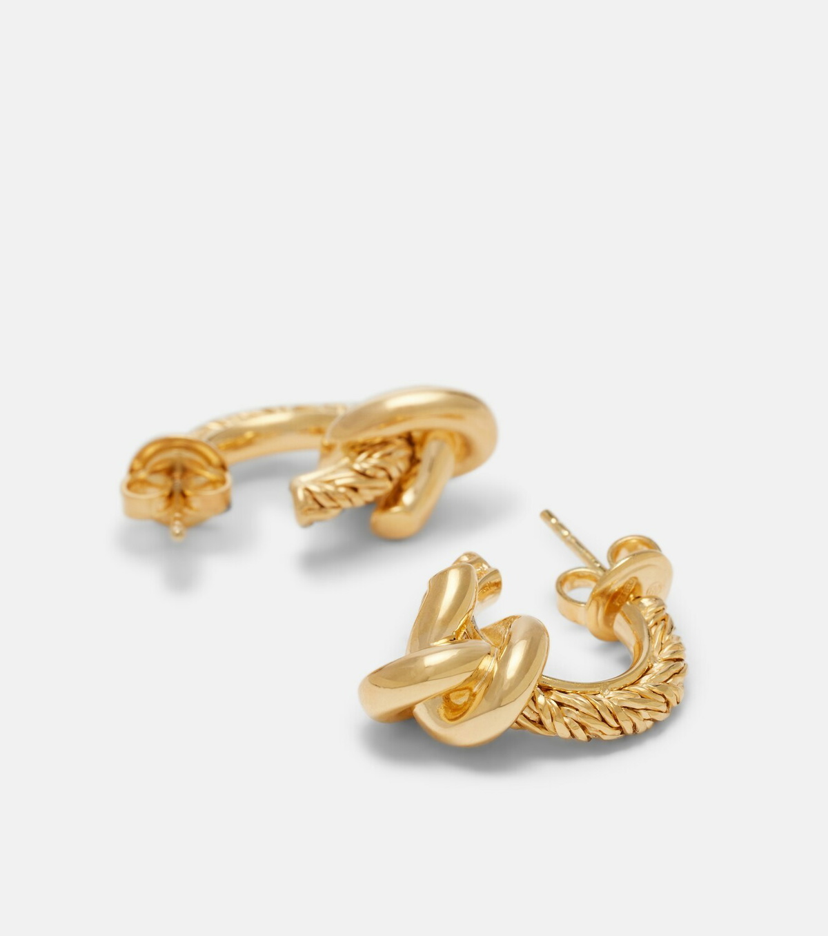 Bottega Veneta Knot gold-plated hoop earrings