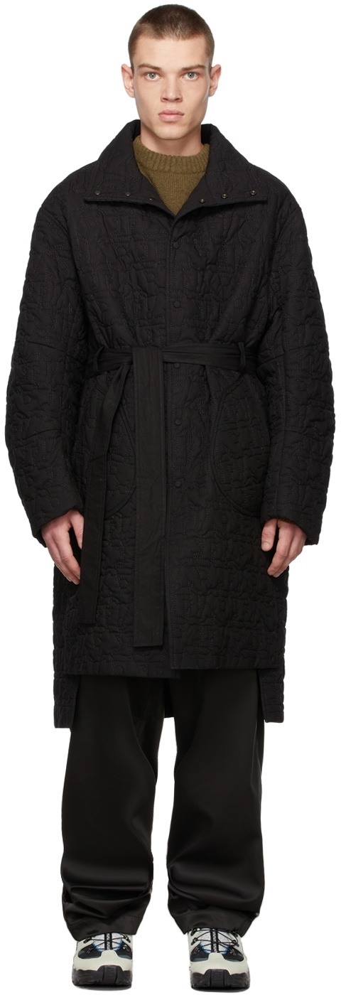 Photo: ADER error Black Quilted Belted Coat