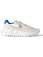 Nike - OverBreak Faux Leather-Trimmed Faux Suede and Canvas Sneakers - White