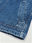 A.P.C. - Antonio Logo-Embroidered Denim Jacket - Blue