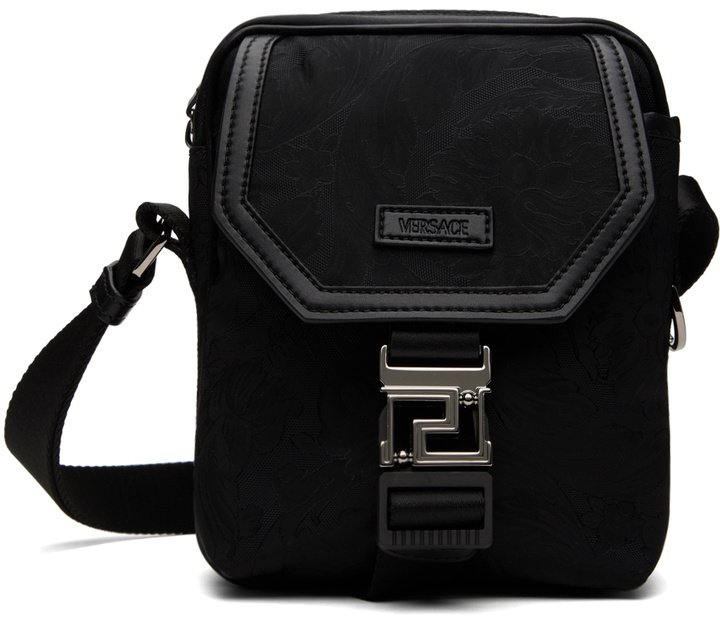 Photo: Versace Black Neo Nylon Jacquard Crossbody Bag