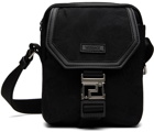 Versace Black Neo Nylon Jacquard Crossbody Bag