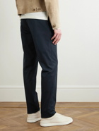 Zegna - Straight-Leg Stretch-Cotton Twill Trousers - Blue