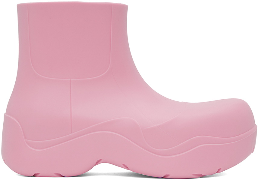 Bottega Veneta Pink Puddle Boots Bottega Veneta