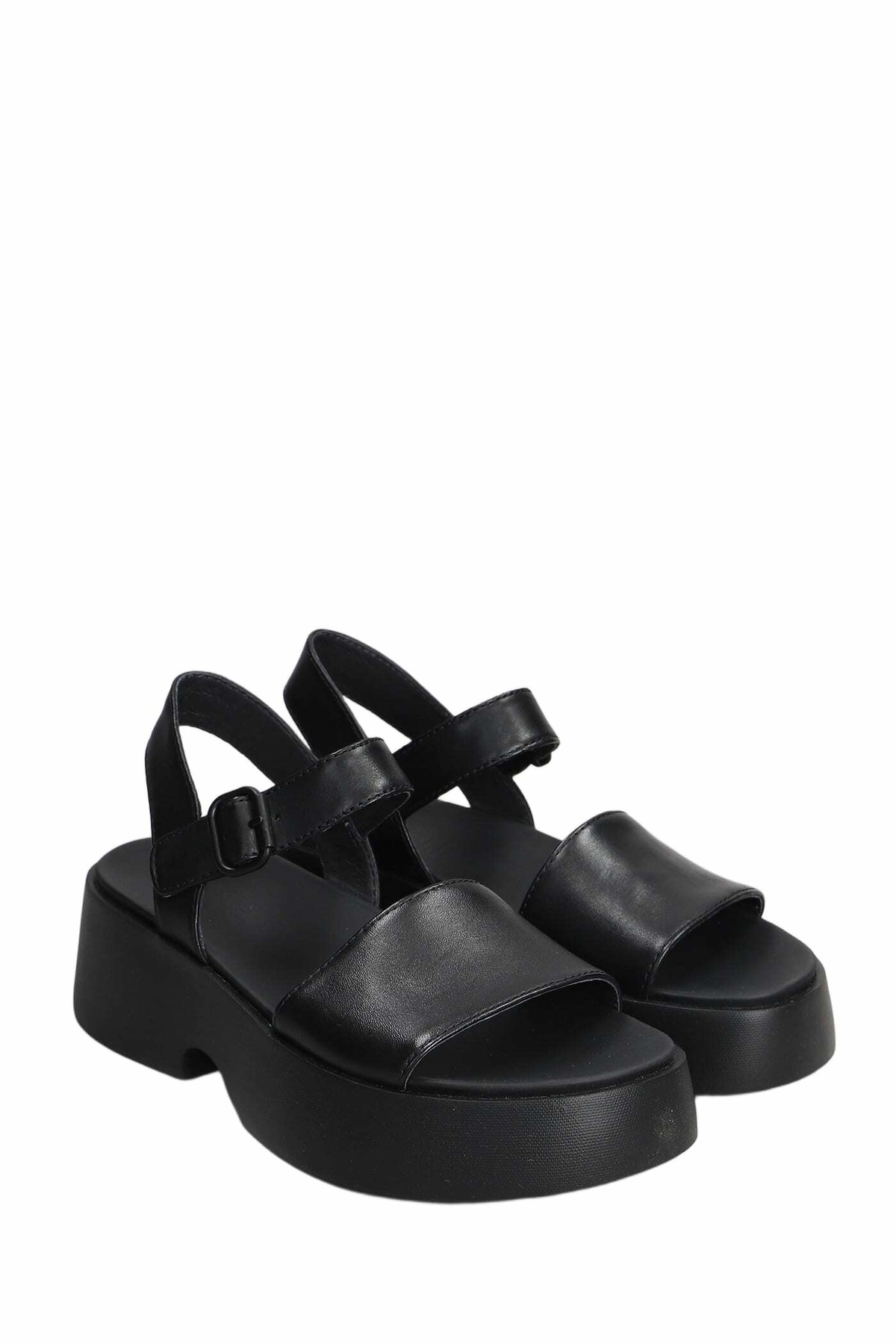 Camper Tasha Sandals In Black Leather