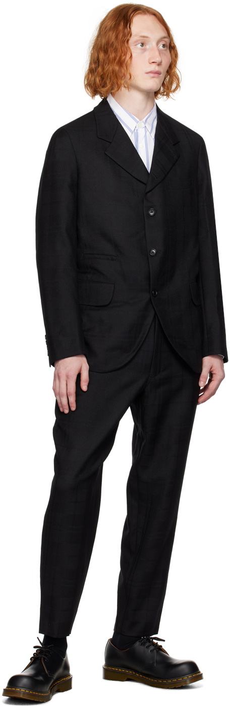Comme des Garçons Homme Deux Black Check Trousers