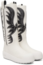 Bally White Bally Curling Montana Combat Boots
