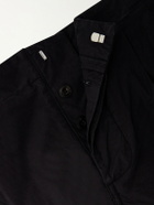 3sixteen - Safari Straight-Leg Pleated Cotton-Poplin Shorts - Black
