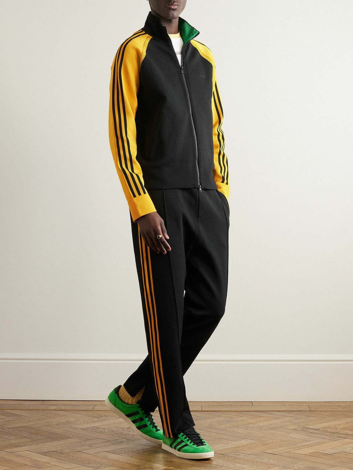 adidas Consortium - Wales Bonner Two-Tone Knitted Zip-Up Track