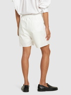 AURALEE Wide Cotton Oxford Shorts