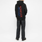 Moncler Men's Genius 1952 x Awake Back Print Hoody in Black