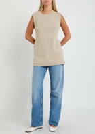 Calvin Klein Iggy Knit Silk top Beige