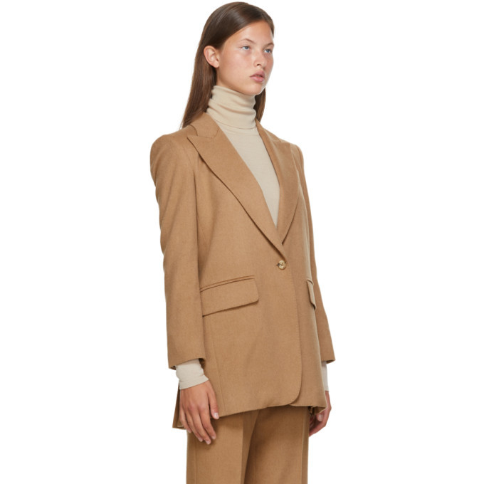 Max Mara Beige Wool Eva Blazer Max Mara
