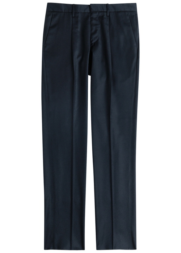 Photo: Lardini Wool and Cashmere-blend Trousers Navy