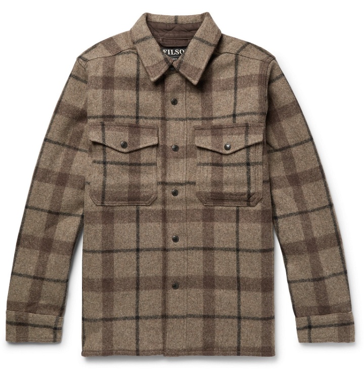 Photo: Filson - Checked Mackinaw Wool Shirt Jacket - Brown