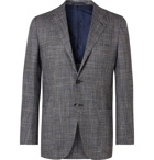 Kiton - Puppytooth Cashmere, Virgin Wool, Silk and Linen-Blend Suit Jacket - Multi