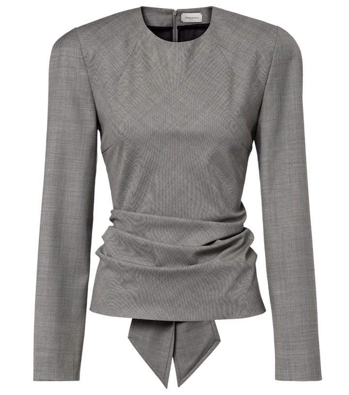 Photo: Magda Butrym Draped wool blouse