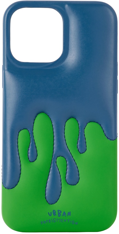 Photo: Urban Sophistication SSENSE Exclusive Blue & Green 'The Dripping Dough' iPhone 13 Pro Max Case