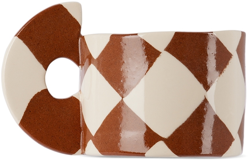 Henry Holland Studio Brown & White Check Mug