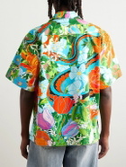 SKY HIGH FARM - Camp-Collar Printed Cotton Shirt - Green