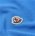 Moncler - Logo-Appliquéd Striped Cotton-Piqué Polo Shirt - Blue